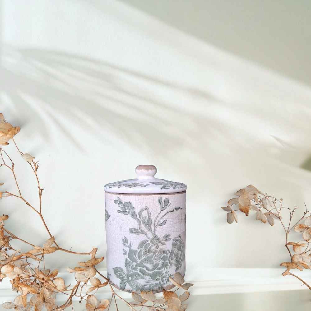 Floral Ceramic Jar