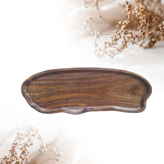 Unique Stylish & Versatile carved small wooden platter